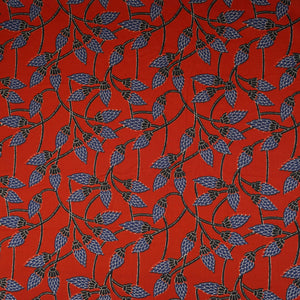 Red Floral Print Cotton Fabric OG-30329 - TradeUNO