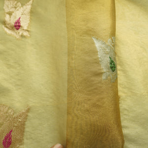 Gold Buti Banarasi Jacquard Tissue Fabric