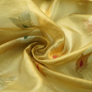 Gold Buti Banarasi Jacquard Tissue Fabric
