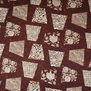 Purple & White Batik Print Cotton Fabric OG-30324 - TradeUNO