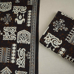 Black & White Batik Print Cotton Fabric OG-30317 - TradeUNO