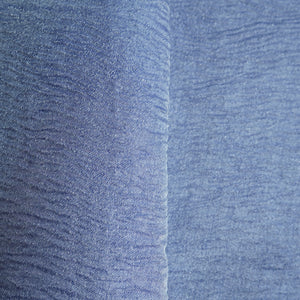 Blue Shimmer Crushed Tissue Fabric