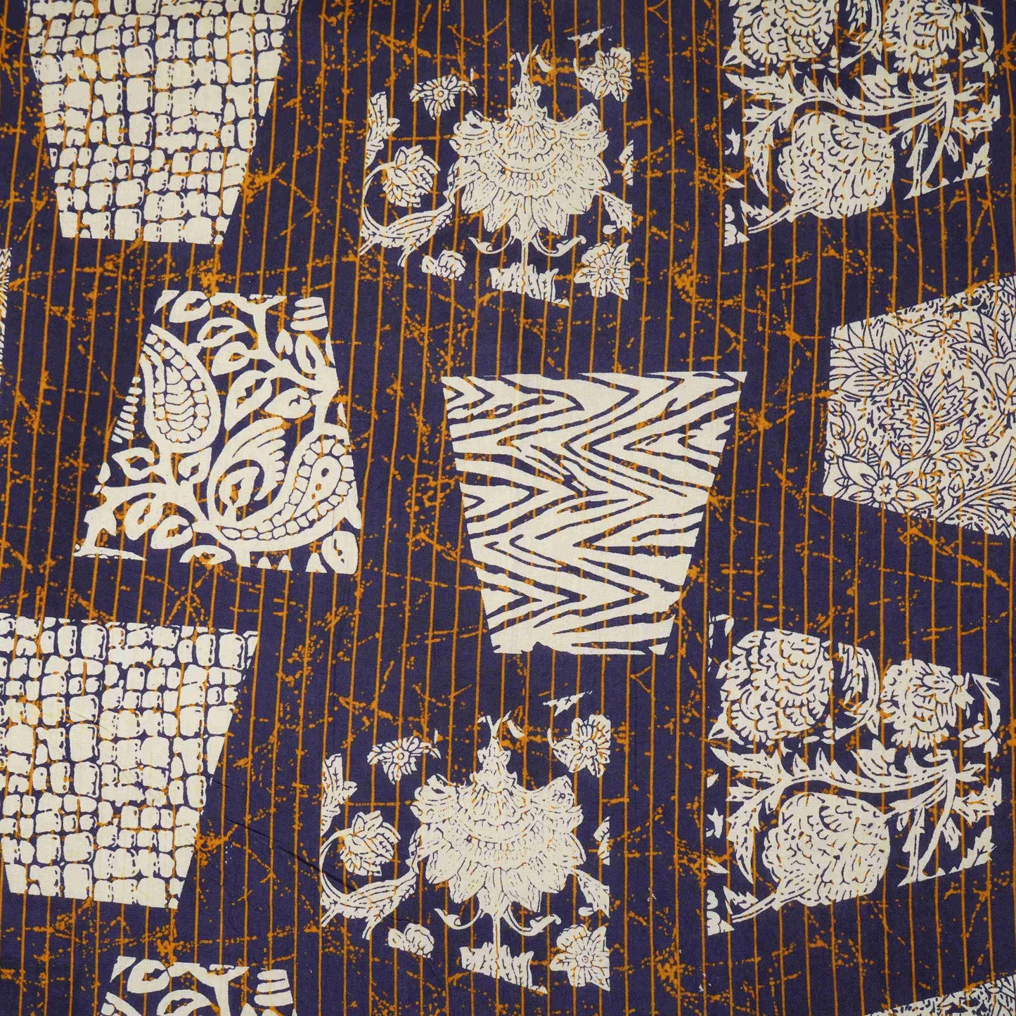Blue & White Batik Print Cotton Fabric OG-30320