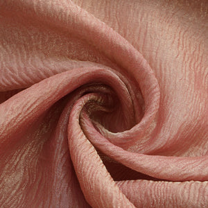 Pink Solid Shimmer Crushed Crushed Tissue Fabric