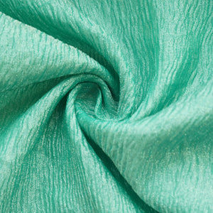 Green Shimmer Crushed Tissue Fabric