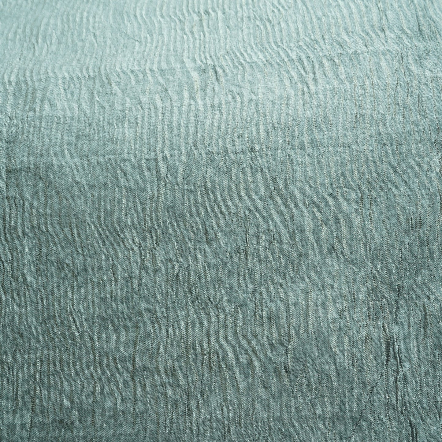 Dark Grey Solid Shimmer Crushed Tissue Fabric