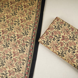 Cream & Red Floral Print Cotton Fabric OG-30309 - TradeUNO