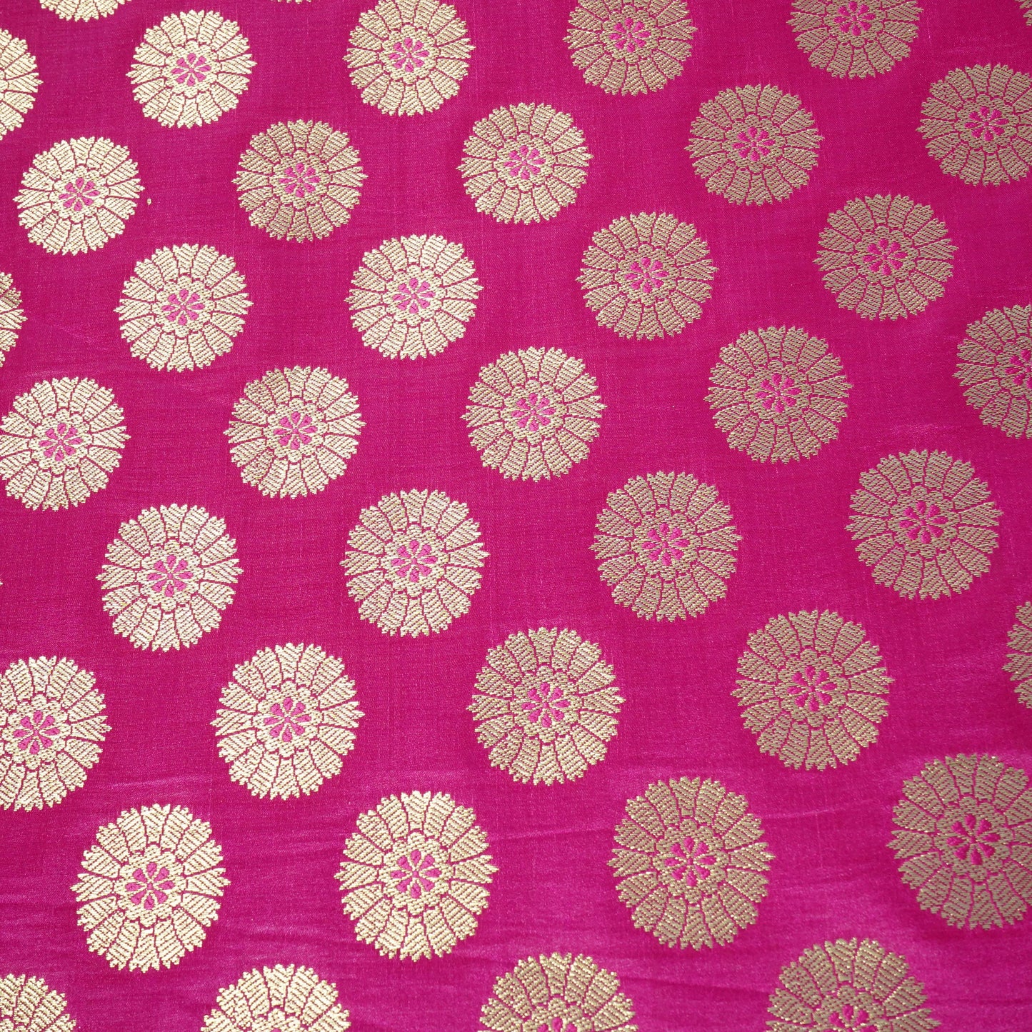 Magenta Banarasi Brocade Fabric