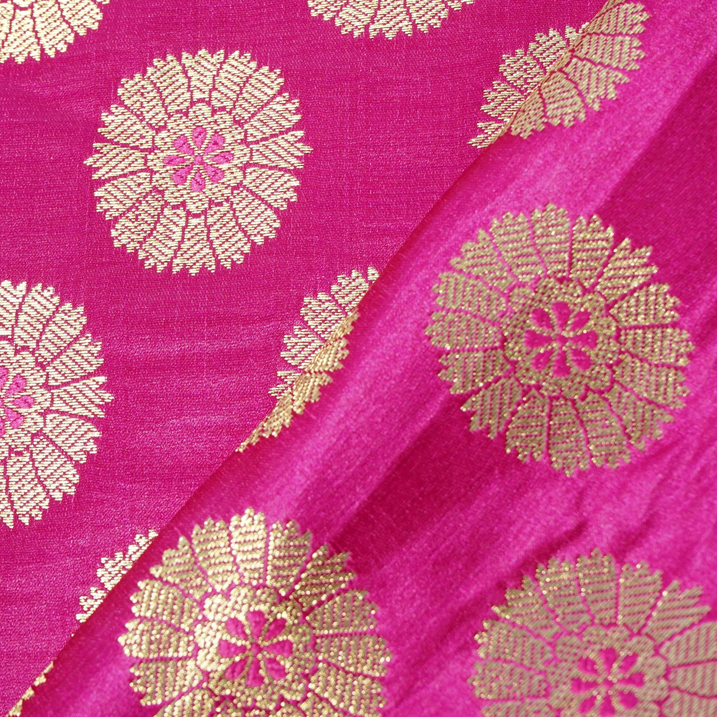 Magenta Banarasi Brocade Fabric