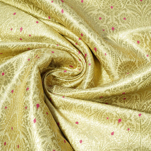 Golden Mina Pauri Banarasi Brocade Fabric