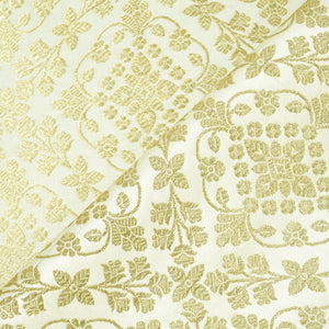 Off White Banarasi Brocade Fabric