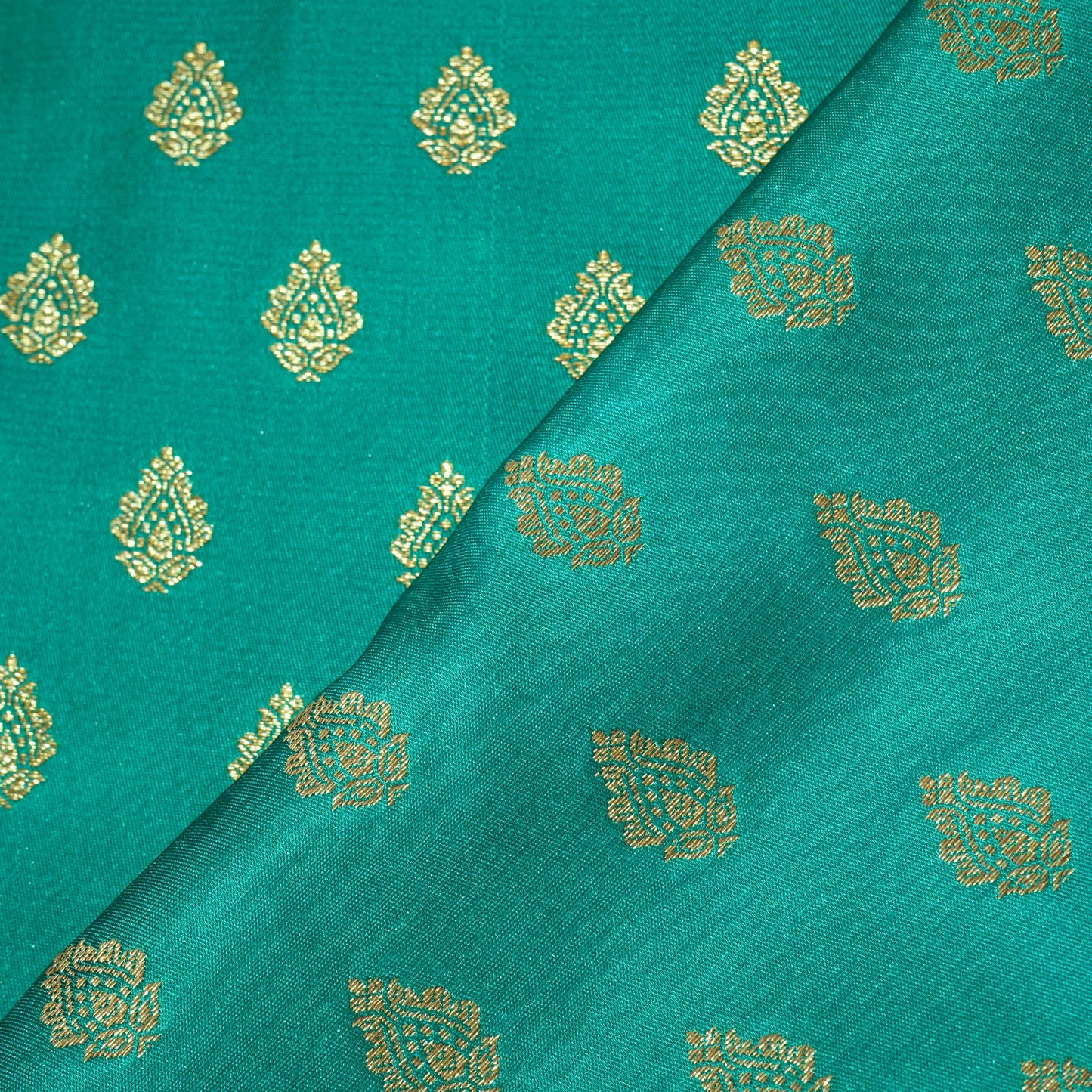 Green Banarasi Brocade Fabric