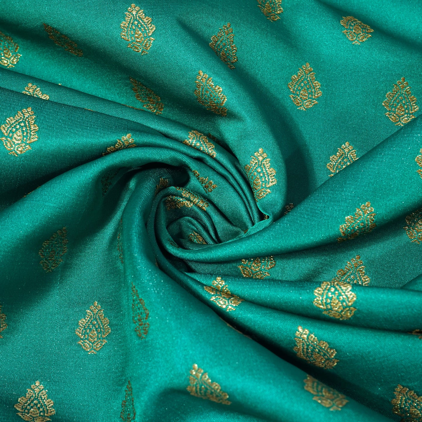 Green Banarasi Brocade Fabric