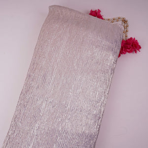 Lavender Foil Fabric with Golden Shimmer Crush LI-32274 - TradeUNO