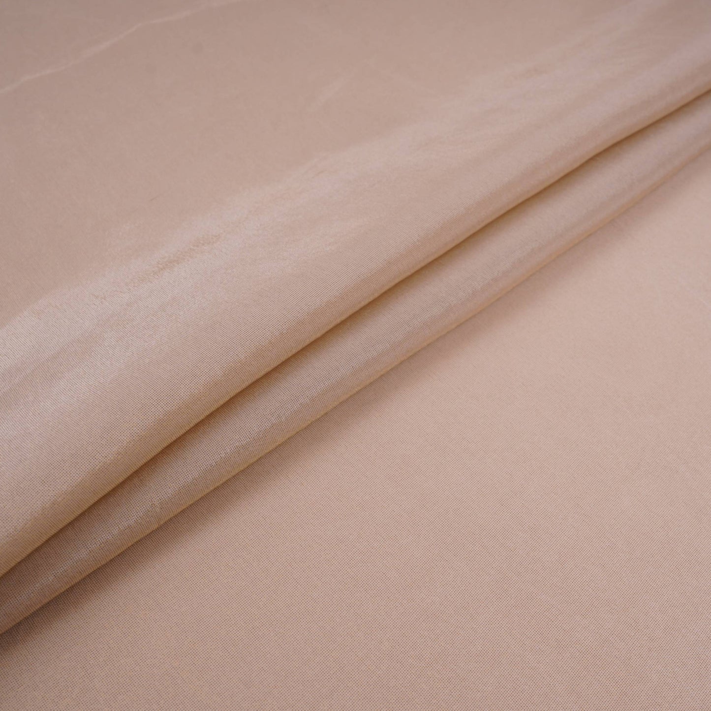Cream Solid Shimmer Tissue Fabric NFS-01