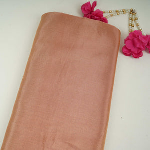 Peach Solid Shimmer Tissue Fabric NFS-09 - TradeUNO
