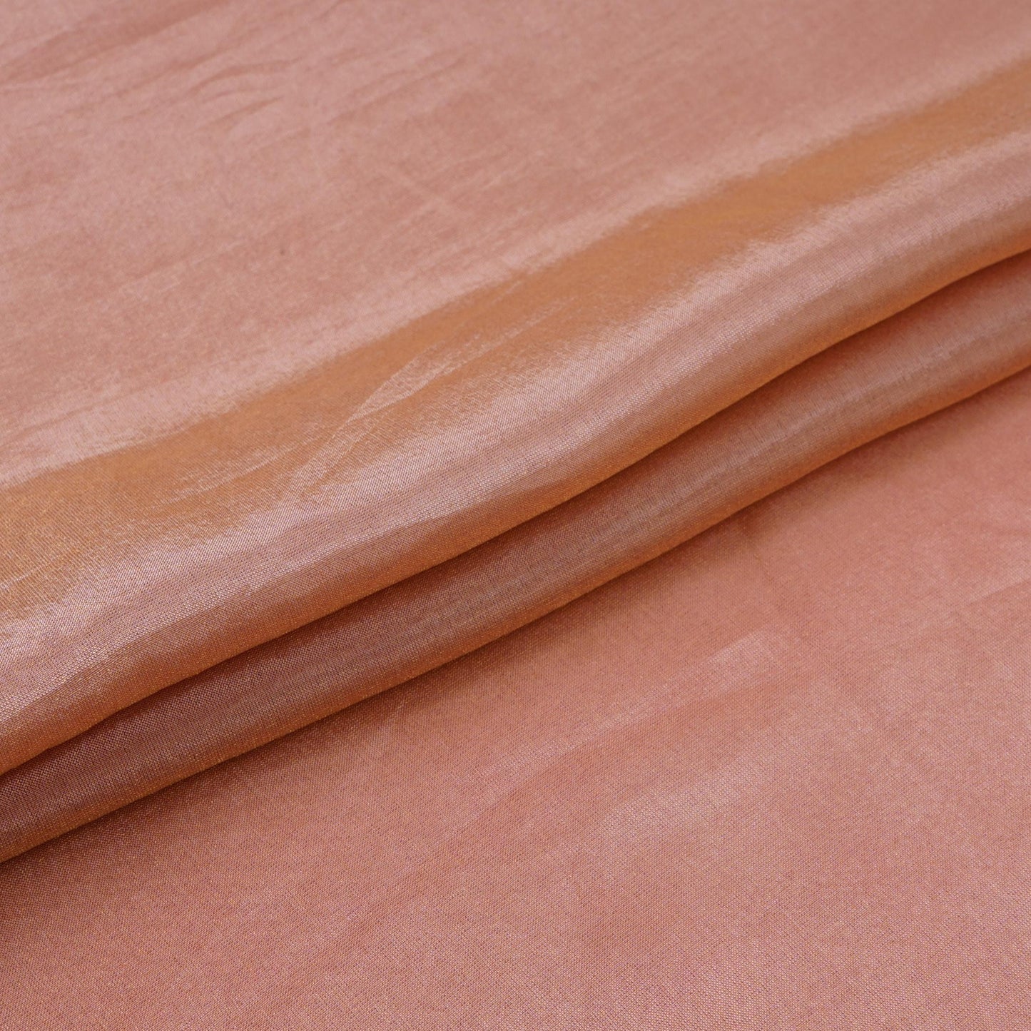 Peach Solid Shimmer Tissue Fabric NFS-09
