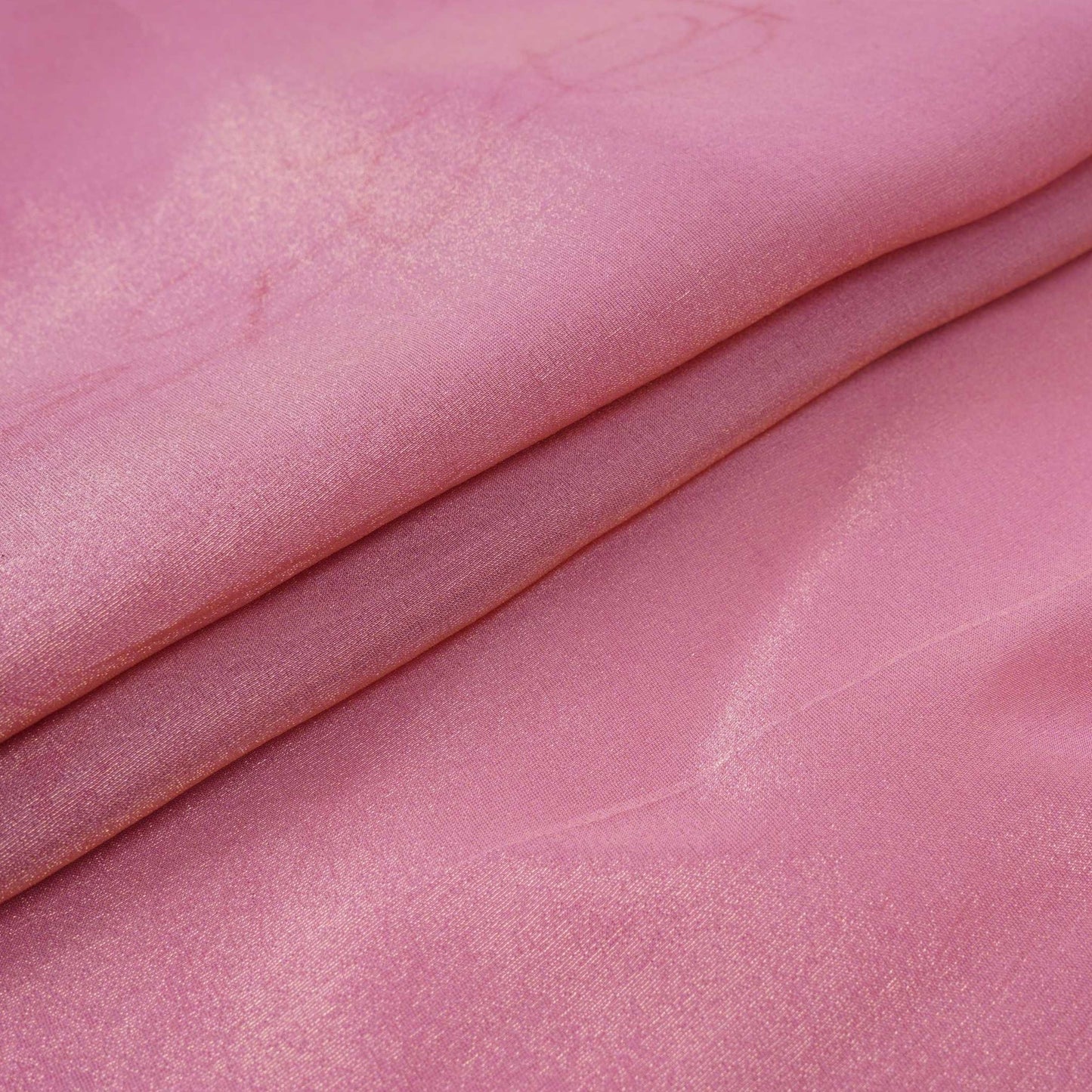 Baby Pink Solid Shimmer Tissue Fabric NFS-03