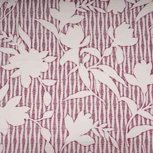 Purple Floral Print Cotton Fabric DE-32299 - TradeUNO