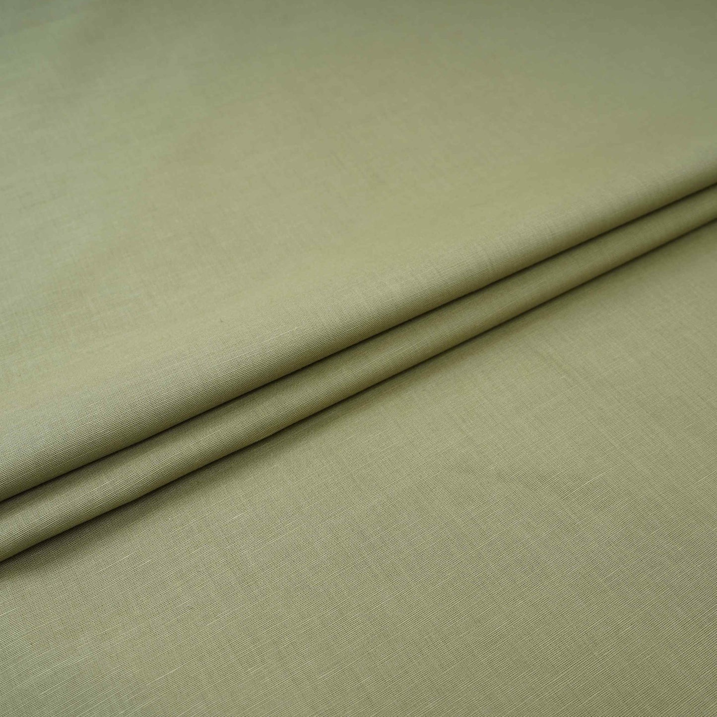 Olive Green Solid Cotton Linen Fabric MKT-32270