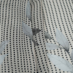Charcol Grey & Black Floral Print Georgette Fabric VP-32368 - TradeUNO