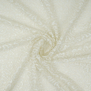 Off White Sequins Embroidery Net Fabric LI-32174 - TradeUNO