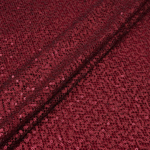 Dark Red Sequins Embroidery Net Fabric LI-32177 - TradeUNO
