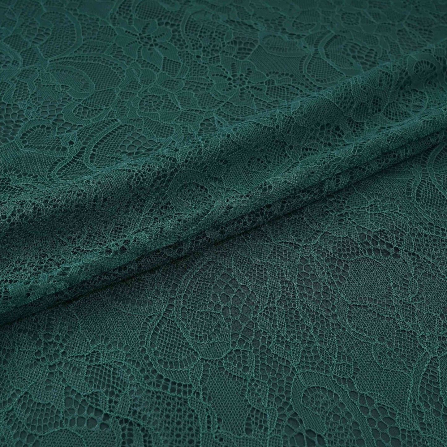 Green Floral Embroidery Lace Fabric LI-32191