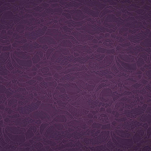 Purple Floral Embroidery Lace Fabric LI-32190 - TradeUNO