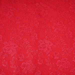Red Floral Embroidery Lace Fabric LI-32184 - TradeUNO