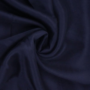 Navy Blue Solid Chinon Fabric NFC-08 - TradeUNO