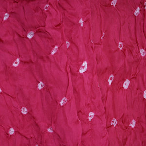 Pink Bandhani Print Modal Satin Fabric EEG-32225 - TradeUNO