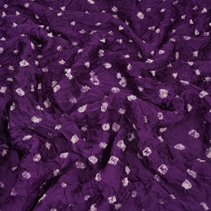 Purple Bandhani Print Modal Satin Fabric EEG-32226 - TradeUNO