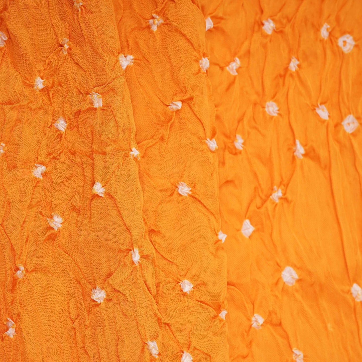 Yellow Bandhani Print Modal Satin Fabric EEG-32224