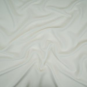 White Solid Double Georgette Fabric LID-01 - TradeUNO