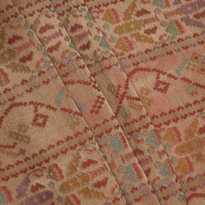 Light Peach With Multicolor Geometrical Kanjivaram Silk Fabric MTI-32420 - TradeUNO