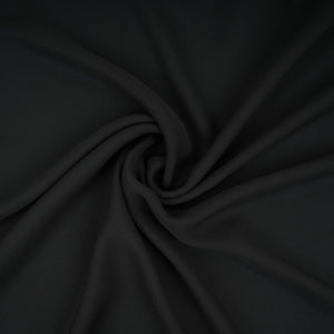 Black Solid Double Georgette Fabric LID-09 - TradeUNO