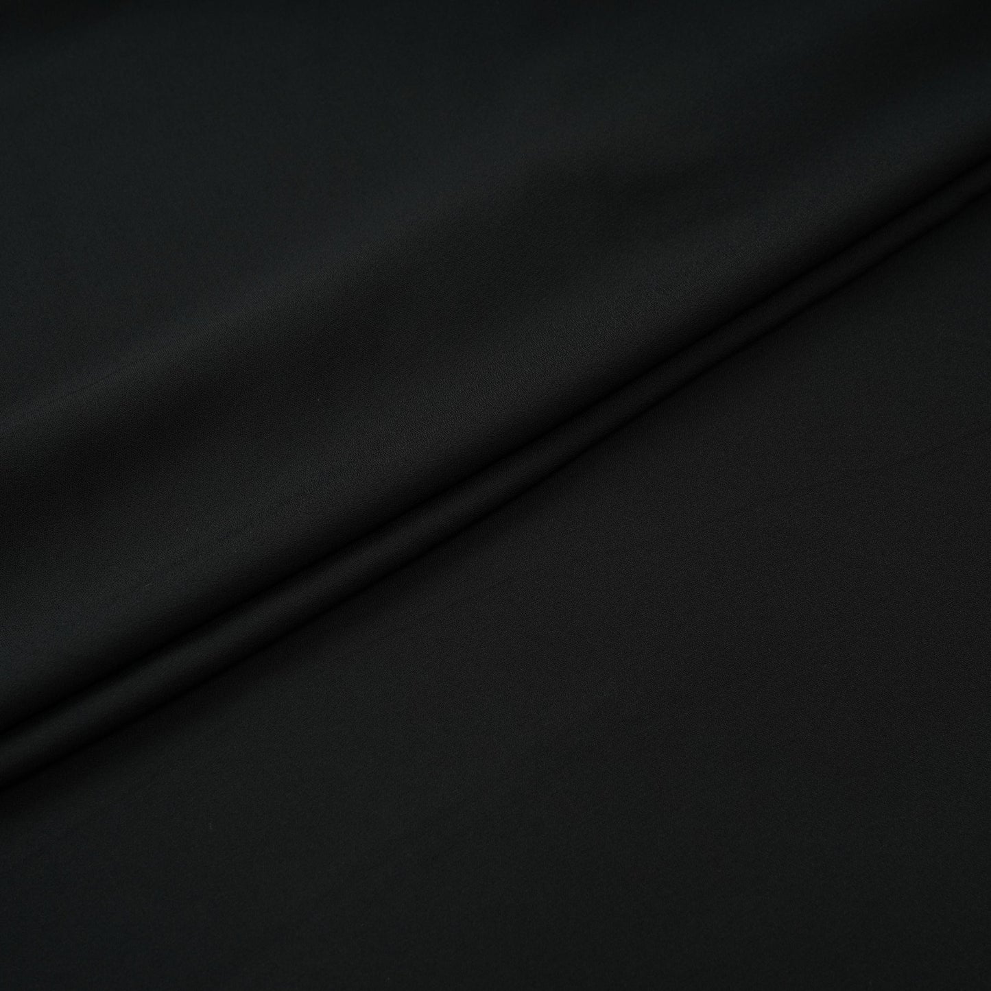 Black Solid Double Georgette Fabric LI-32201
