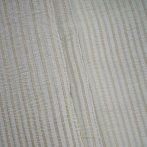 Silver & Golden Stripes Dyeable Crushed Tissue Fabric GF-32346 - TradeUNO