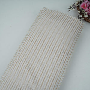 Silver & Golden Stripes Dyeable Crushed Tissue Fabric GF-32346 - TradeUNO