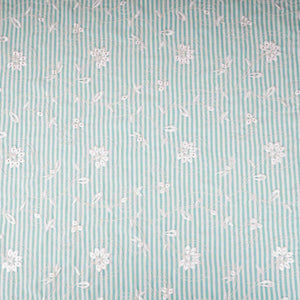 Purple Stripes Floral Embroidery South Cotton Fabric ZA-30588 - TradeUNO