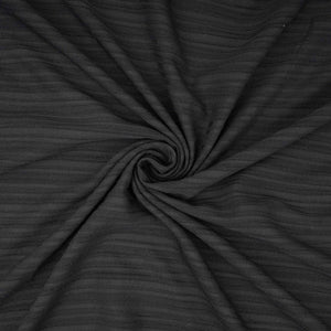 Black Solid Crushed Poplin LI-32163 - TradeUNO