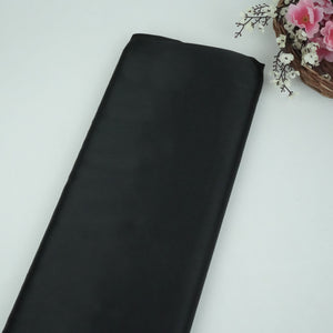 Black Solid Roman Silk Fabric PFM-05 - TradeUNO