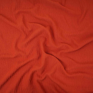 Rust Red Solid Chinnon Lycra Fabric LI-32157 - TradeUNO