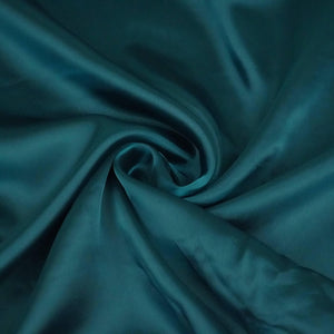 Teal Blue Solid Roman Silk Fabric PFM-03 - TradeUNO