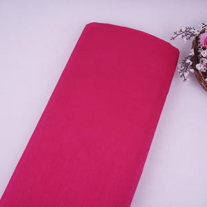 Magenta Pink Solid Bemberg Raw Silk Fabric SSMR-04 - TradeUNO