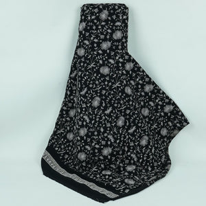 Black Jaal Embroidery Georgette Fabric DR-32397 - TradeUNO