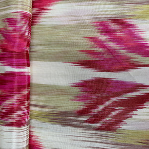 Cream Multicolor Crepe Fabric