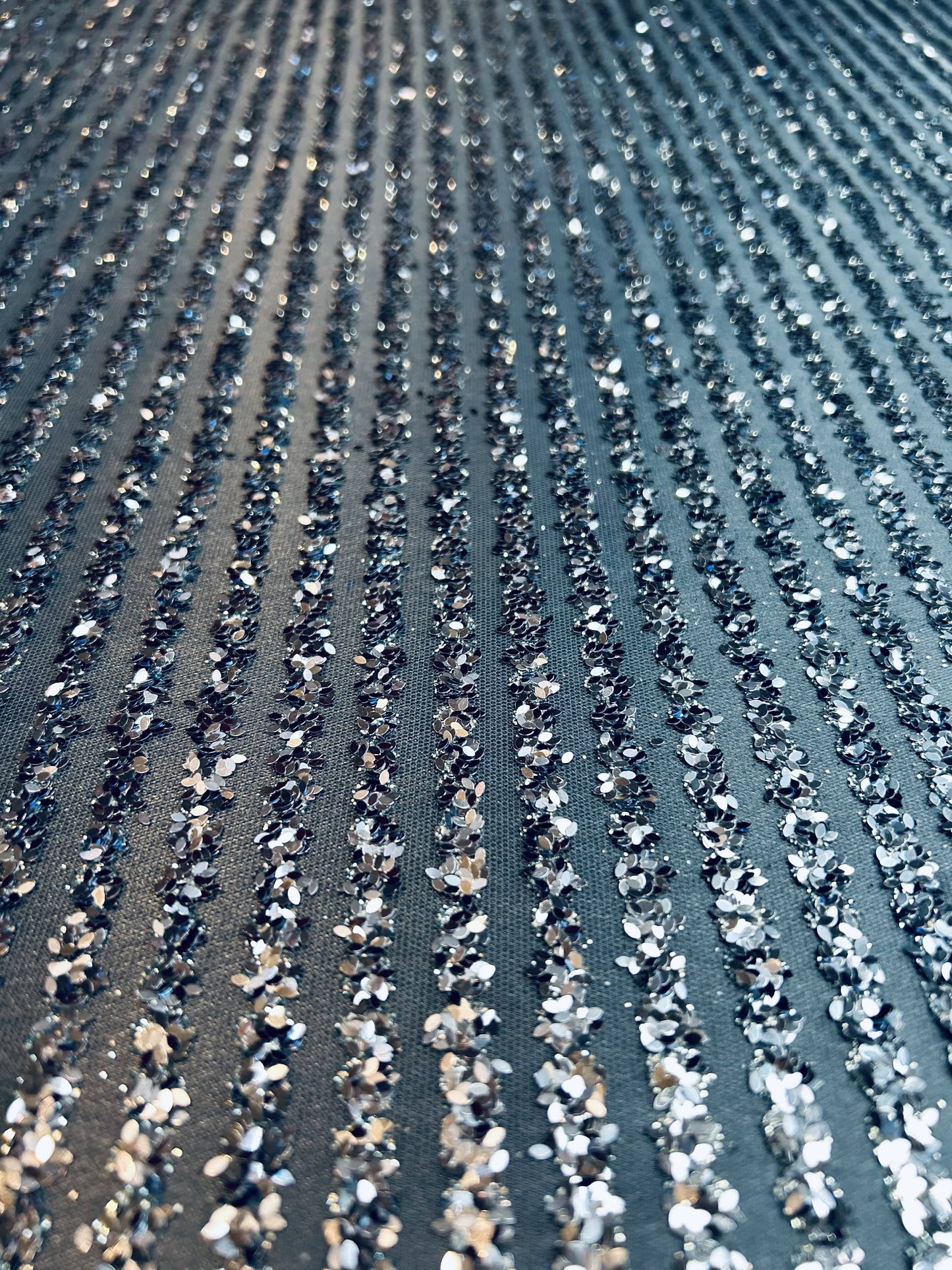 premium steel bonded glitter net fabric