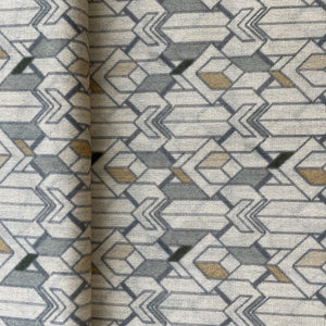 Cream Geometrical Abstract Print Cotton Mulmul 15651